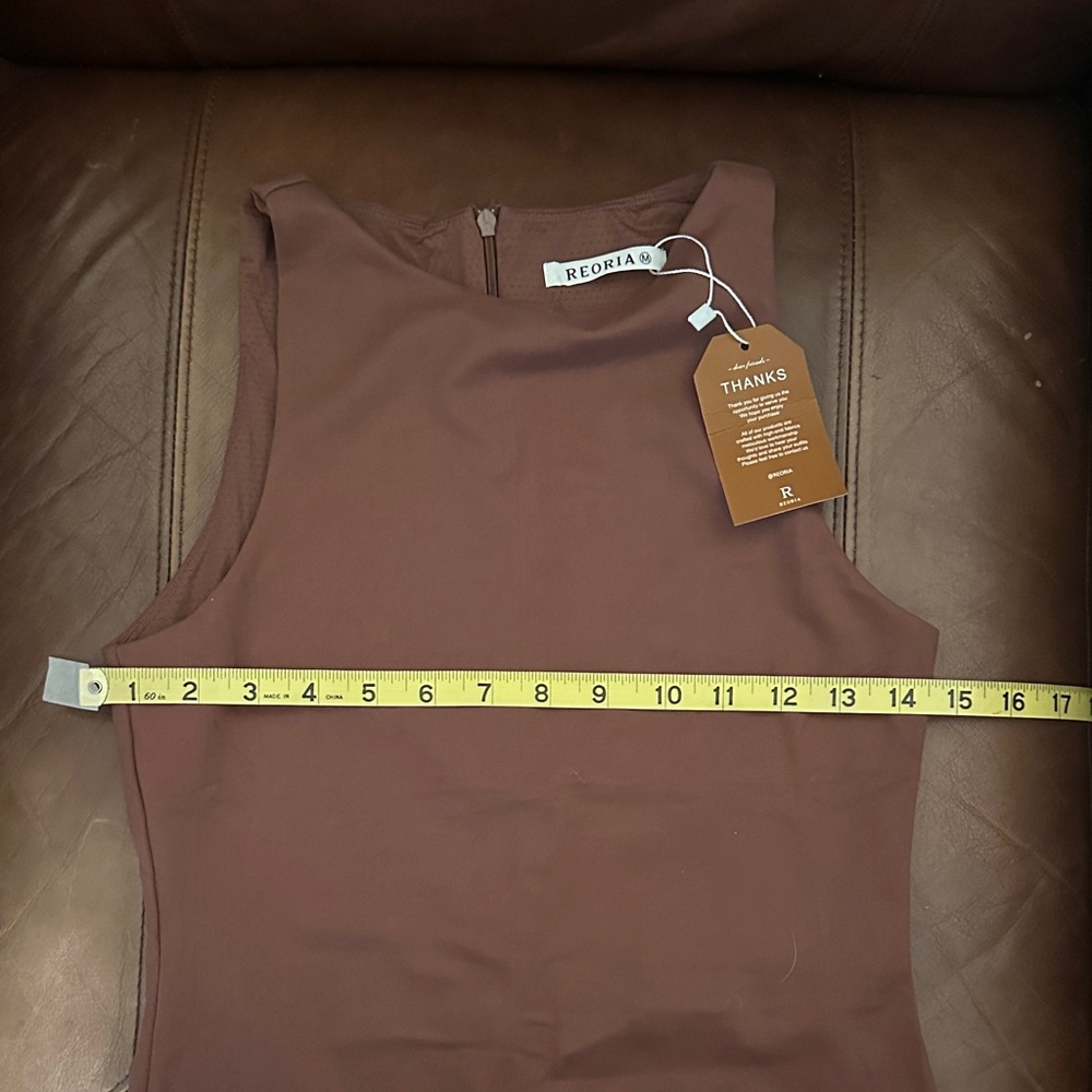 ReoRia | NWT Coffee Sleeveless Jumpsuit - Women’s Medium - Picture 8 of 13